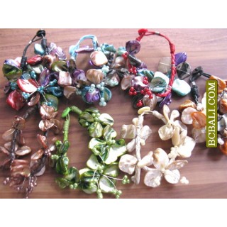 Charm Beads Shells Bracelets Flowers Package